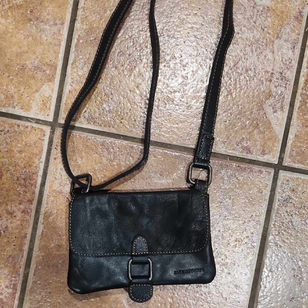 Jack George Dark Brown Leather Crossbody Bag Great Condition